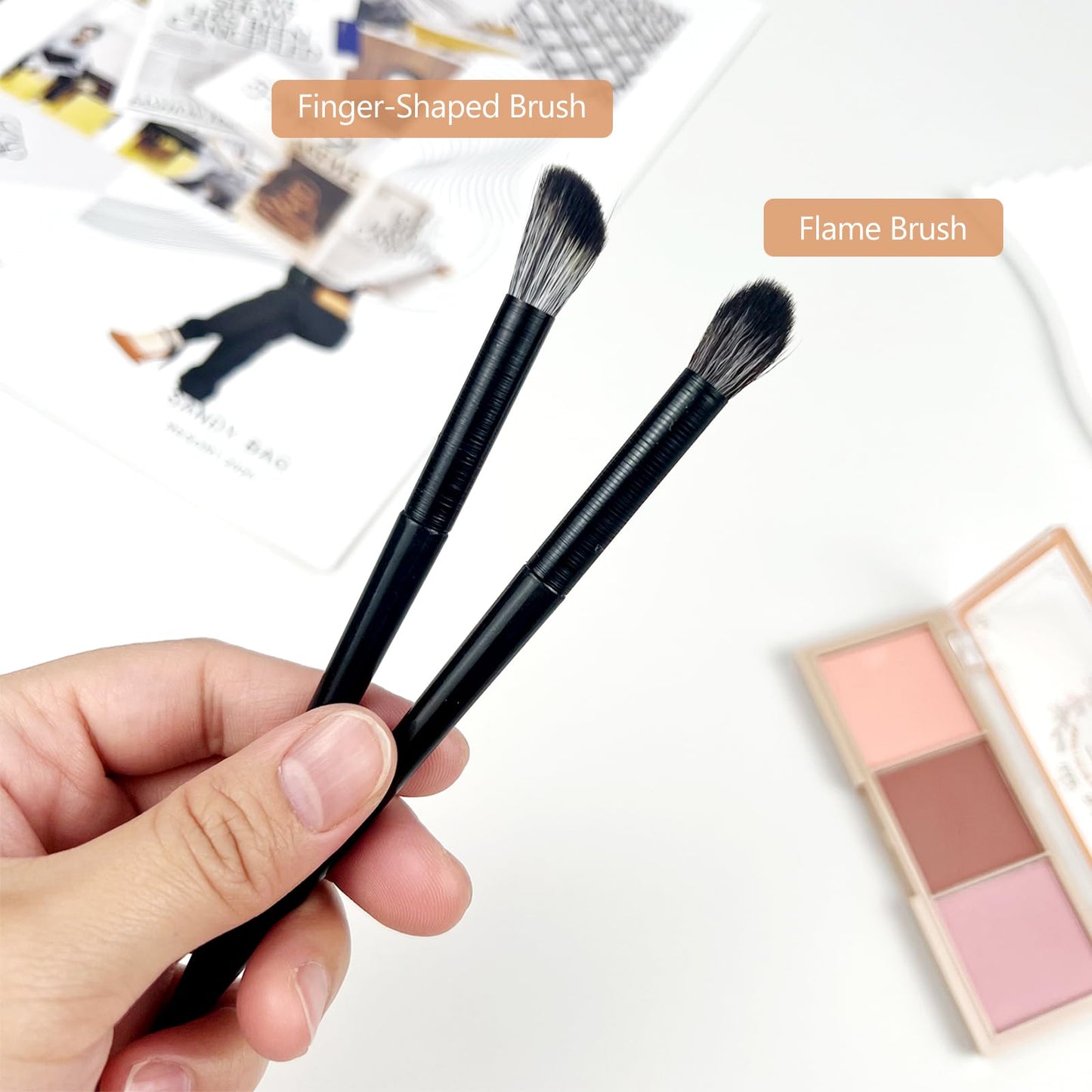 Fluffy Eye Brush - Multi-Purpose Eyeshadow & Concealer Brush for Soft-Focus Finish, Vegan & Cruelty-Free Synthetic Bristles