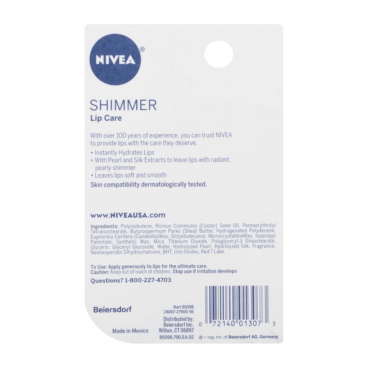 Nivea Lip Care A Kiss of Shimmer Lip Care Stick - Pearly Shimmer - 2 pk
