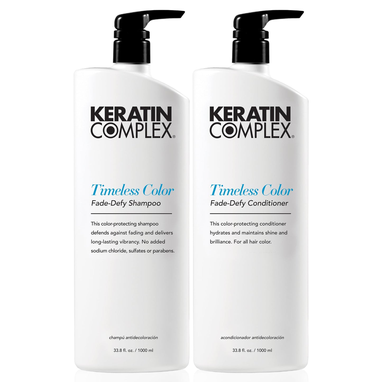 Keratin Complex - Timeless Color Fade Shampoo & Conditioner Duo - 33.8 fl oz Each