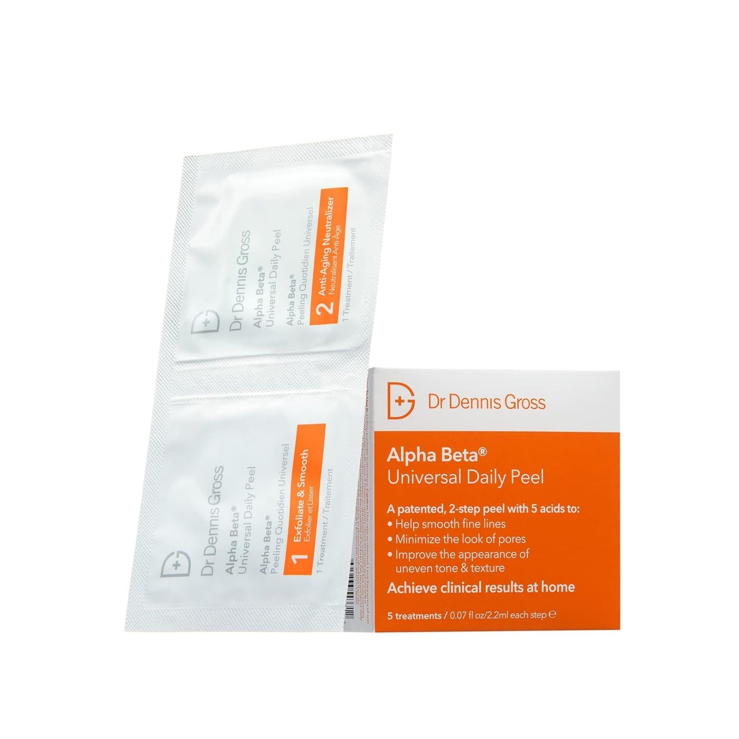 Dr Dennis Gross Alpha Beta Universal Daily Peel: for Uneven Tone or Texture and Fine Lines or Enlarged Pores, (5 Treatments) Beauty and Personal Care Dr Dennis Gross Default Title