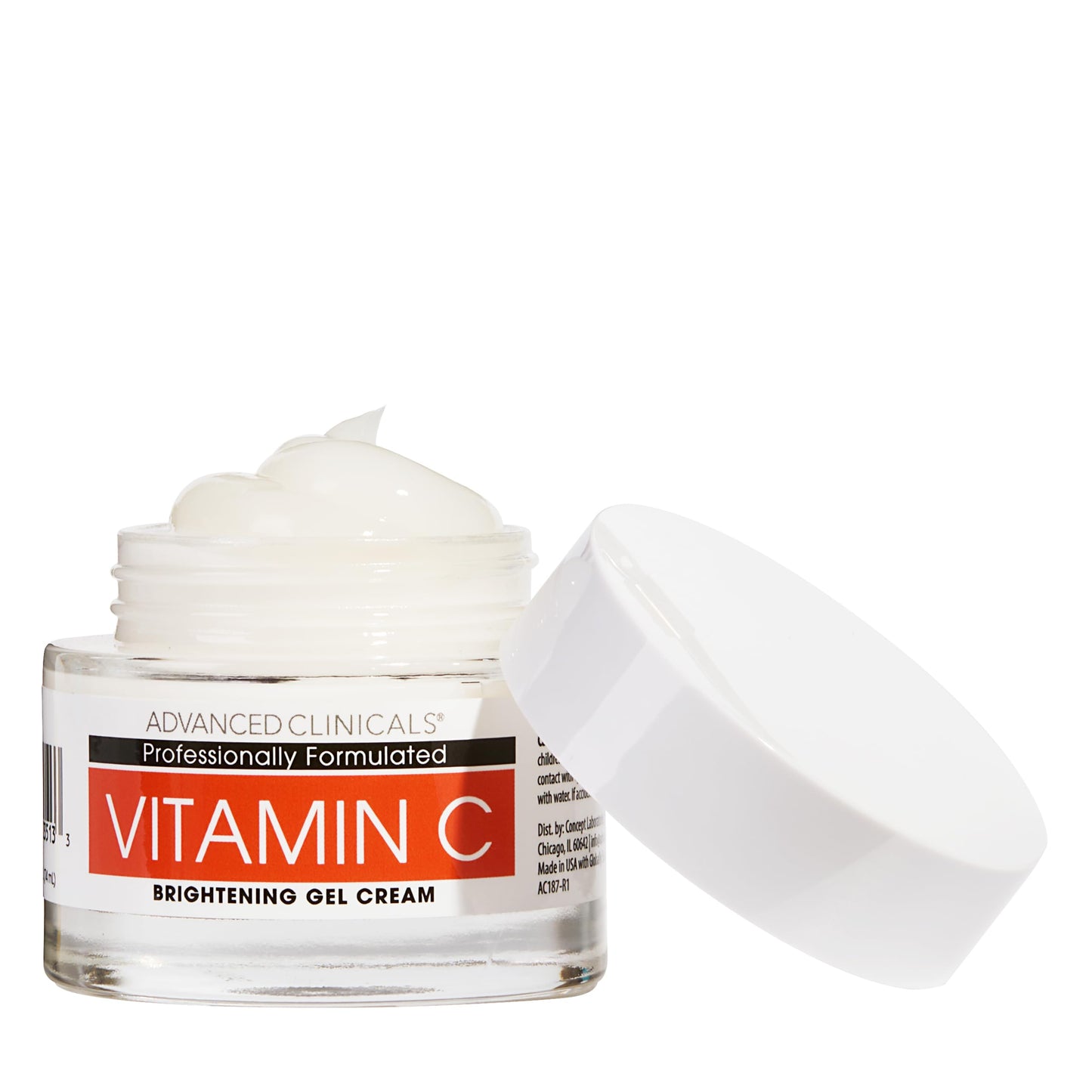 Advanced Clinicals Brightening Vitamin C Face Cream Gel With Niacinamide + Hyaluronic Acid | Vitamin C Moisturizer Lotion For Face Visibly Diminishes