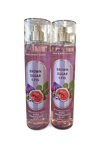 Bath and Body Works Mist, Brown Sugar and Fig, 8.0 Ounce - Set of 2
