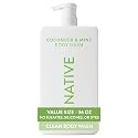 Native Body Wash for Women & Men, Cucumber & Mint, 36 oz Pump Bottle, Sulfate-Free & Gentle