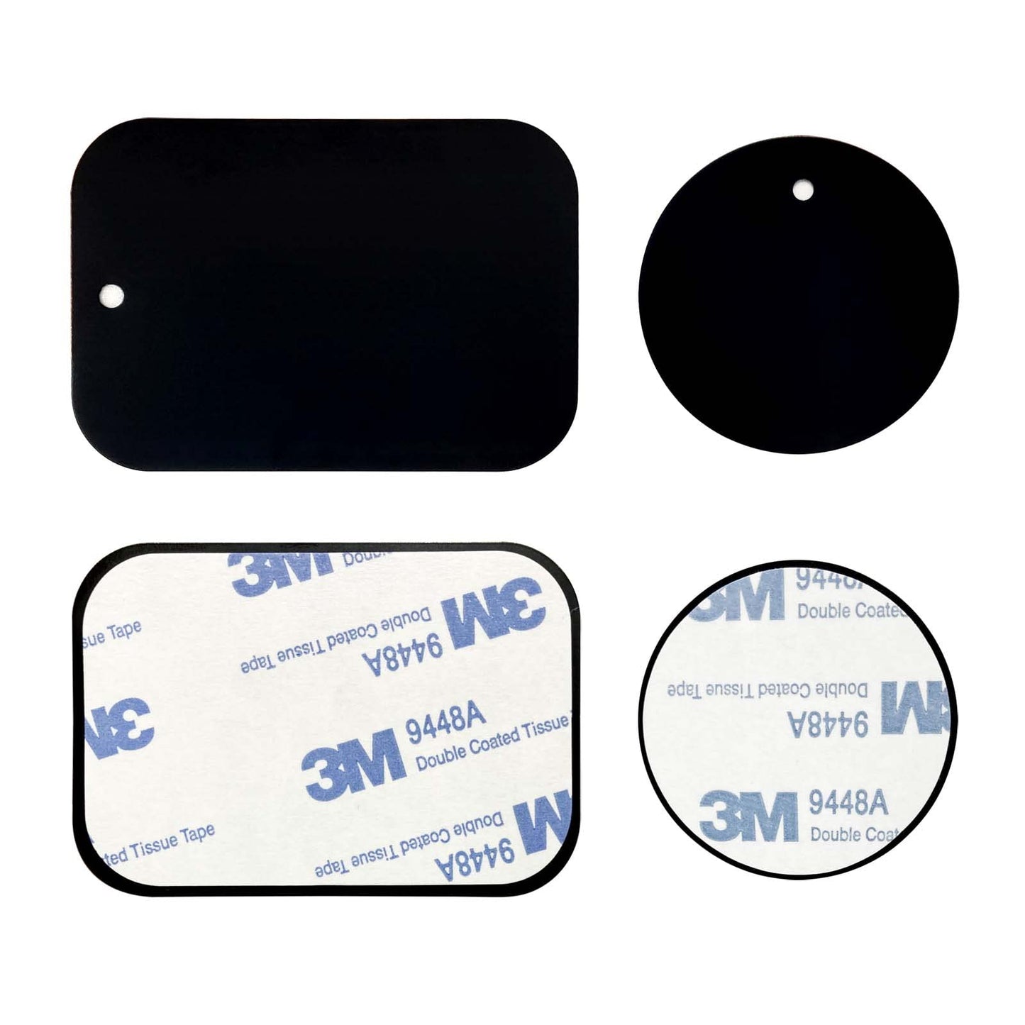 DSTELIN Smartphones Metal Plate 12 Pack for Phone Car Mount Holder Cradle with 3M Adhesive (Compatible with Magnetic Mounts) - 6 Rectangle and 6…