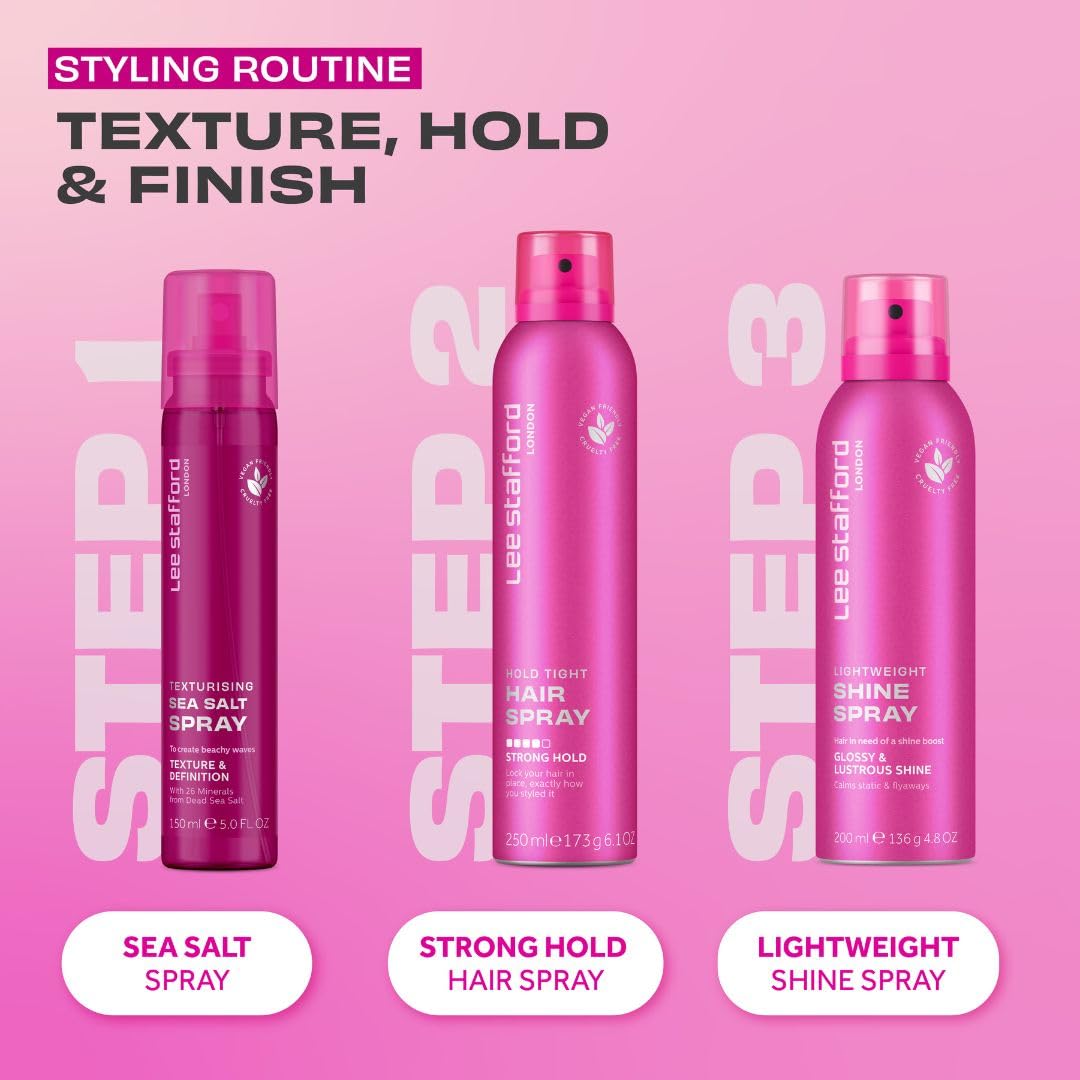 Lee Stafford Sea Salt Hair Texturizing Spray | Styling - for Natural Tousled Surf Beach Waves, Adds Shine, Texture, & Definition, Quick Styling, Best