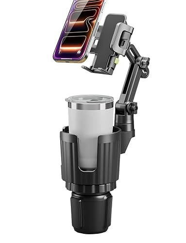Bracketron Cup Holder Phone Mount for Car - TripGrip 2-in-1 Expandable Phone Holder with 360° Rotation & Ultra Stable Folding Support Legs, Fits…
