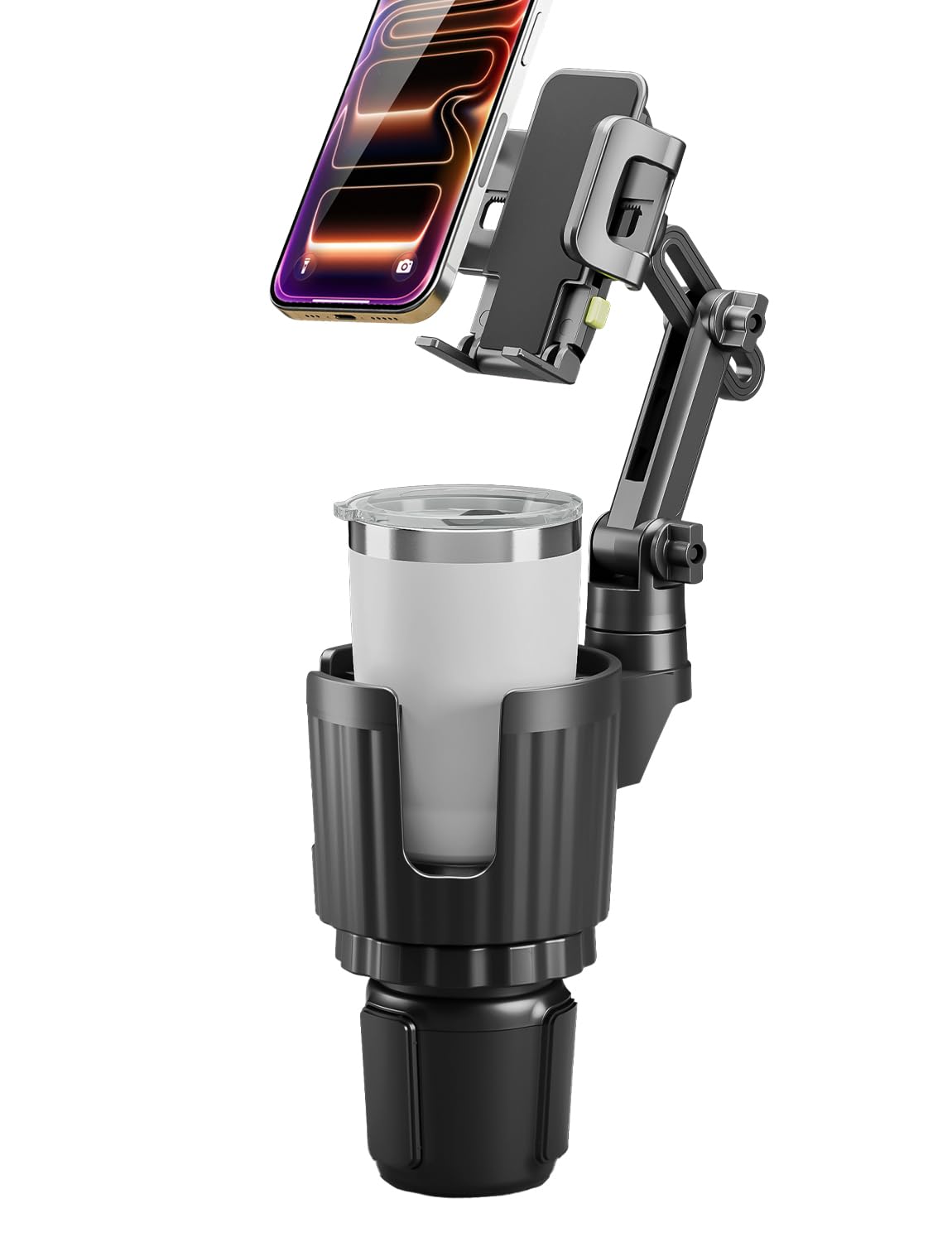 Bracketron Cup Holder Phone Mount for Car - TripGrip 2-in-1 Expandable Phone Holder with 360° Rotation & Ultra Stable Folding Support Legs, Fits…