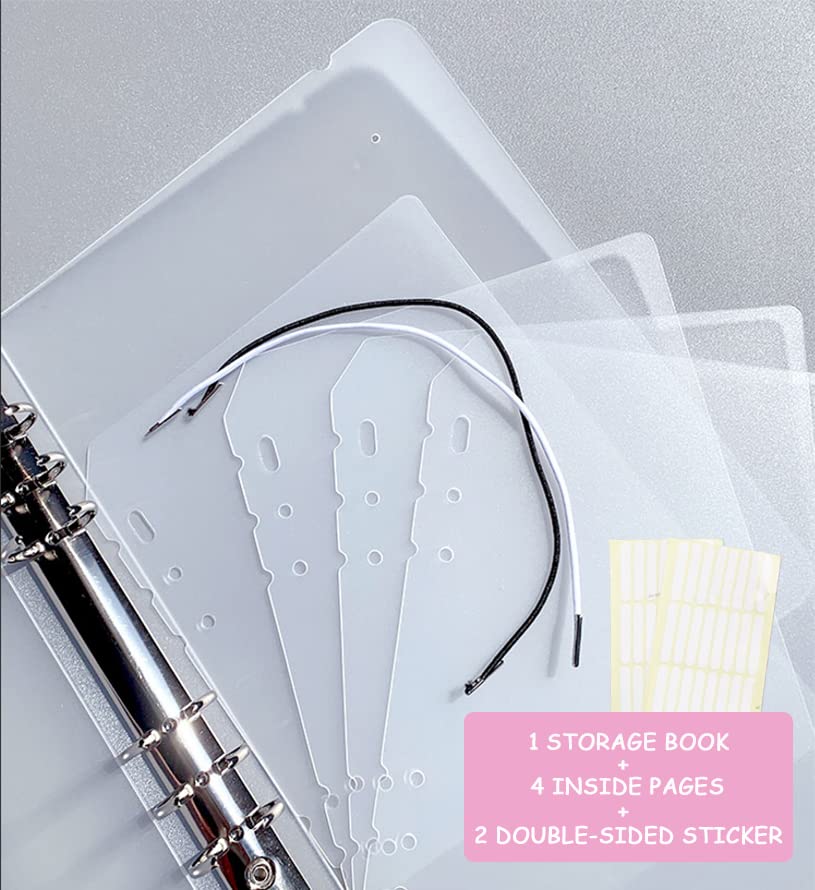 Press On Nail Organizer,Press On Nail Packaging,Removable Loose-Leaf Storage Book for Fake Nail,Nail Display (A5(9.05 * 7.08 * 1.37inch)