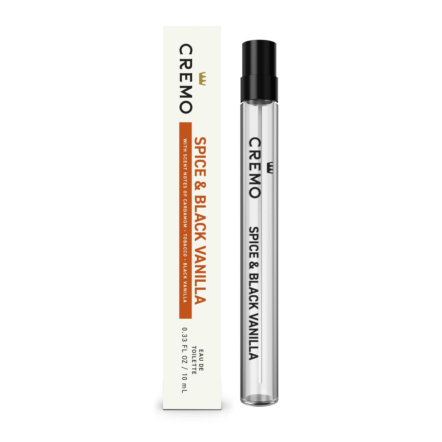 Cremo Spray Cologne, Spice & Black Vanilla, 0.33 Fl oz