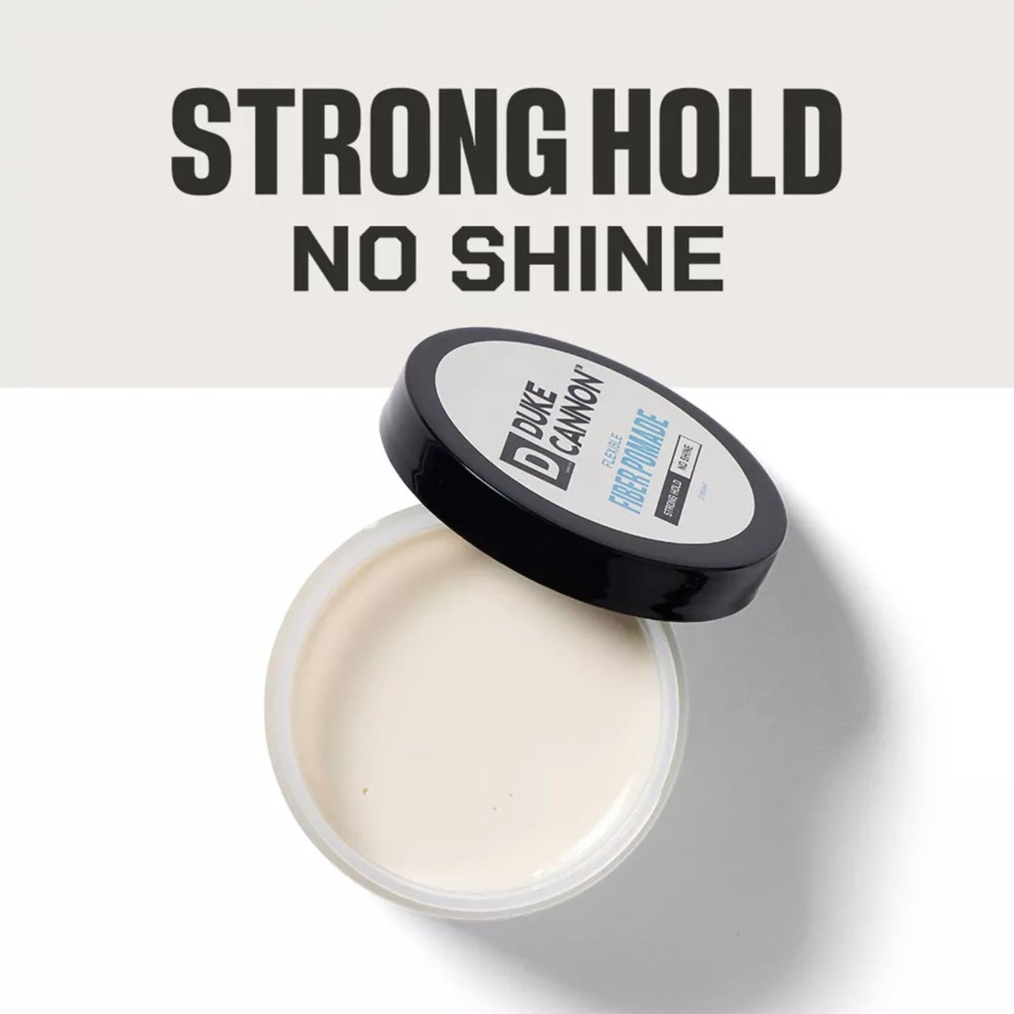 Duke Cannon Supply Co. Flexible Fiber Pomade for Men - 4.6 oz - Strong Hold, No Shine - Long-Lasting, Water-Based Matte Pomade