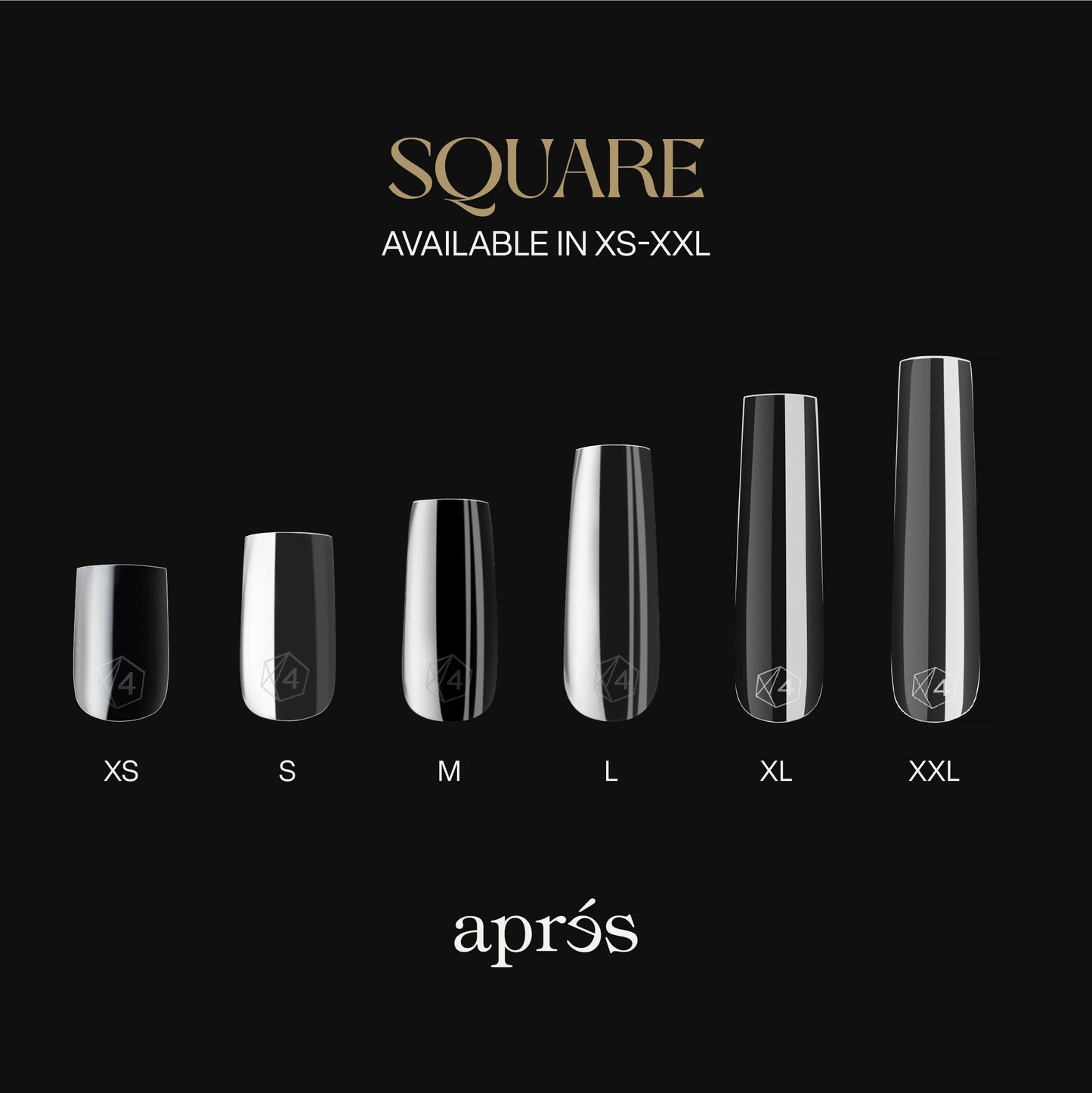 Aprés Gel-X® Square Box of Nail Tips | 280 Gel-X Tips, Soft Tips, 14 Sizes 00-9 | Half-sizes Included (Sculpted Square Short, 280 Count) Beauty & Personal Care APRÉS