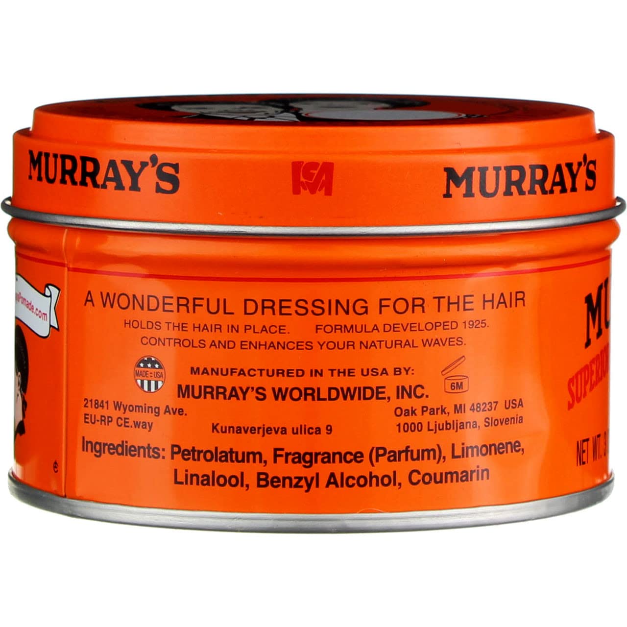 Murray's Hair Dressing Pomade, Superior 3 Ounces (Pack of 4)