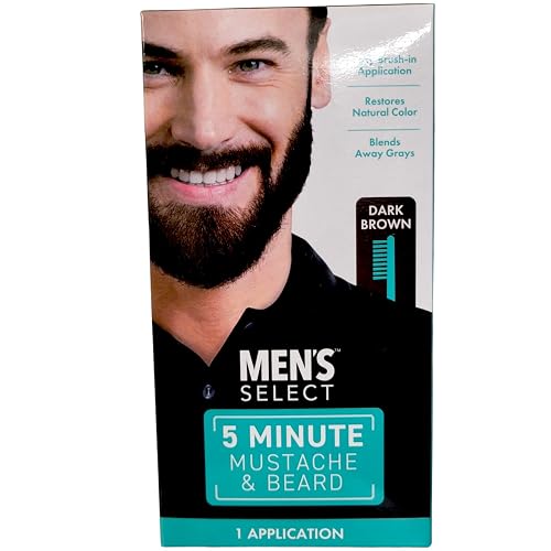 Lot of 3 Brush-In Facial Hair Color Gel Kits for Men Brown Color