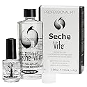 Seche Vite Professional Refill Kit, High-Gloss Clear Top Coat for Natural Nails, Artificial Gels Fiberglass Acrylic Extensions, Quick-Dry Long-Lasting