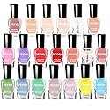 Tophany Non Toxic Nail Polish Set, Easy Peel Off and Fast Dry NailPolish Set for Pack, Eco Friendly and Organic Water Based Nail Polish