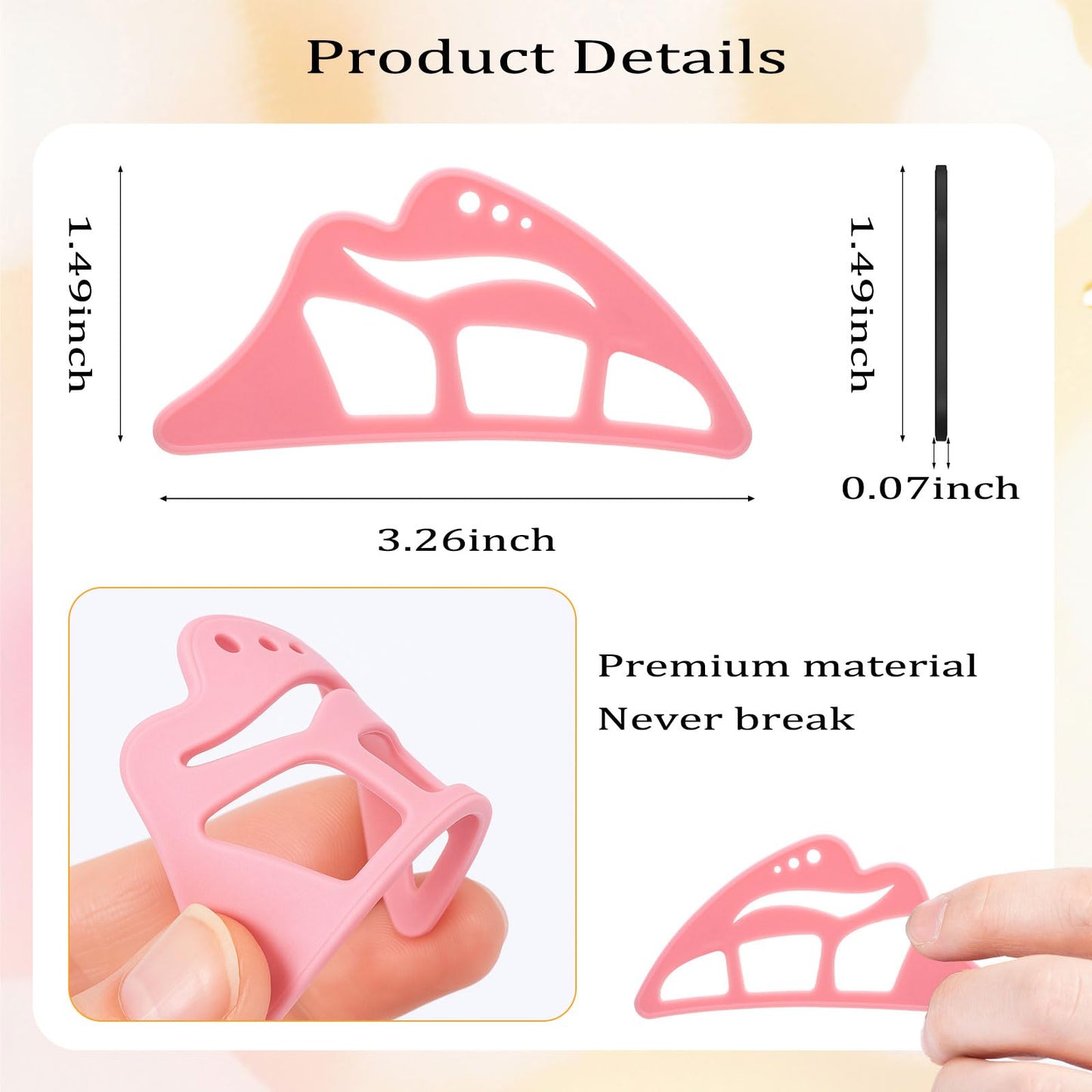 NFAMRZCAR 2PC Eyeshadow Stencil 5 in 1 Silicone Eyeshadow Tool,Reusable Eye Makeup Aid Stencils,Eye Makeup Aid, for Make Up Beginners&Women
