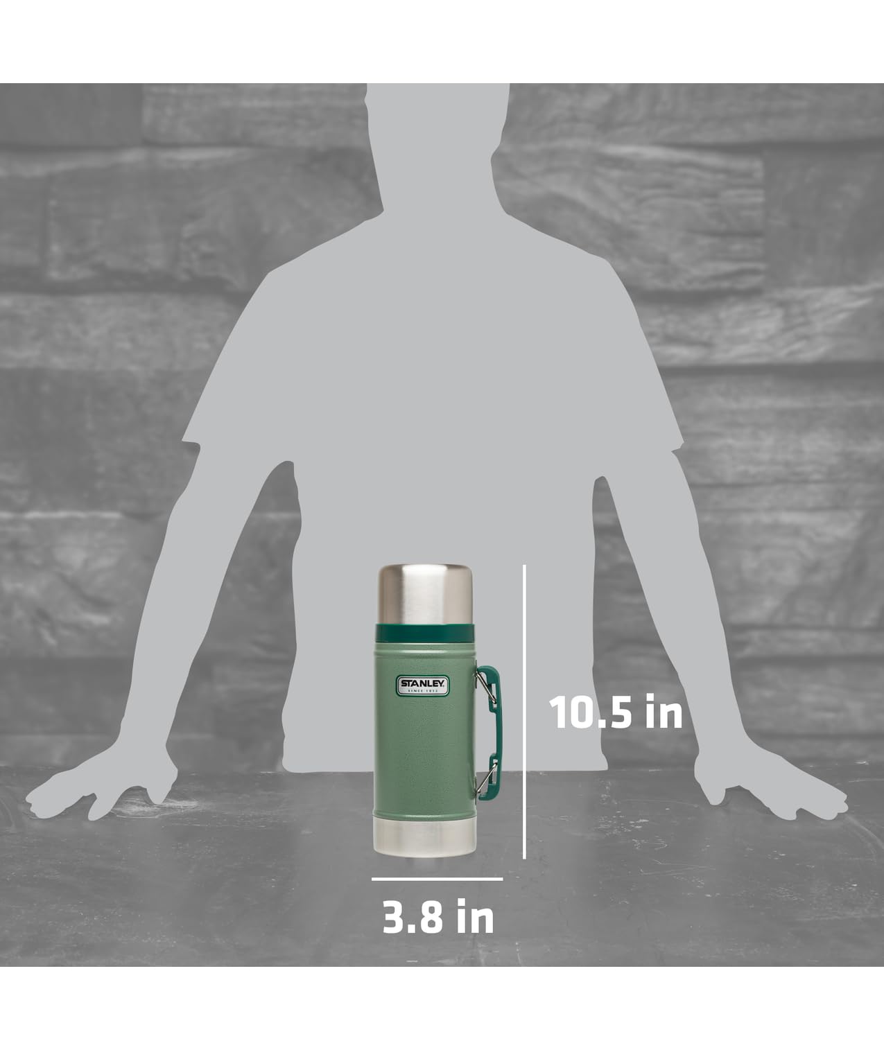 STANLEY Classic Legendary Vacuum Insulated Food Jar 17oz, 24oz - Stainless Steel, Naturally BPA-free Container - Keeps Food/Liquid Hot or Cold for 15…