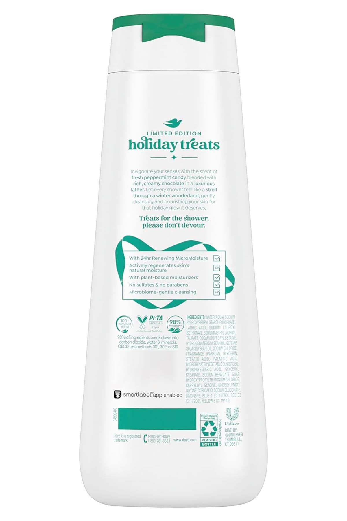 Dove Pepper Mint Bark Body Wash, Limited Edition, 20 fl oz