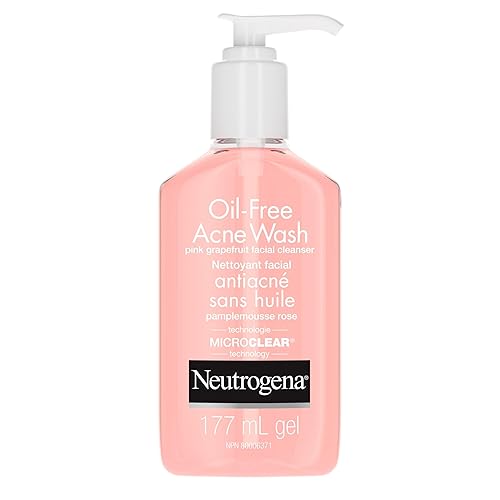 Neutrogena Oil-Free Acne Wash Facial Cleanser, Pink Grapefruit, 6 Ounce