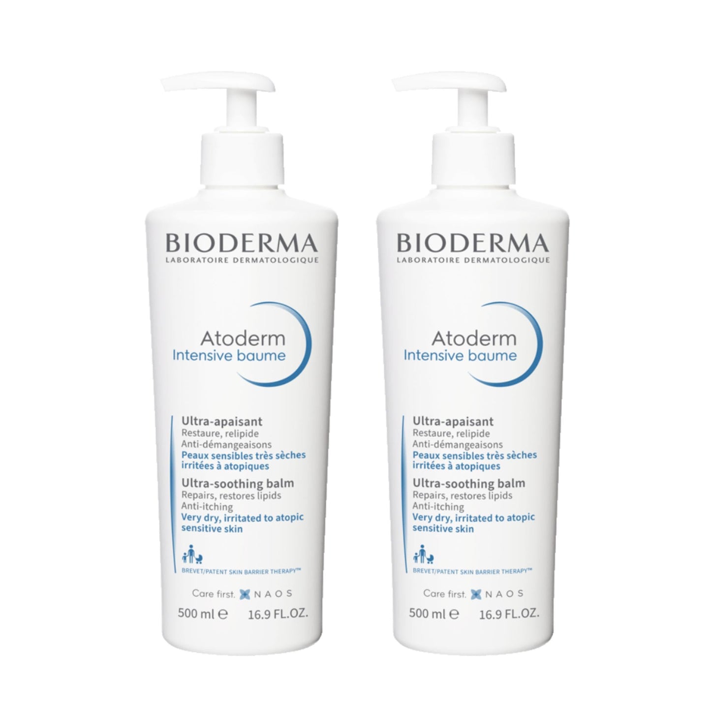 Bioderma Atoderm Intensive Balm Duo Pack Ultra-Nourishing Body Cream for Very Dry Skin, 2x16.9 Fl Oz Beauty and Personal Care Bioderma Default Title
