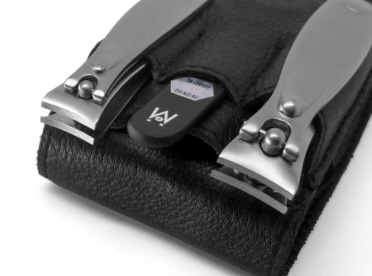 GERMANIKURE 3pc Travel Manicure Set - FINOX Stainless Steel Tools Handmade in Solingen Germany: Fingernail Clipper, Toenail Clipper, Glass Nail File