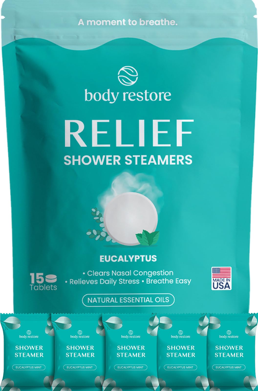 BodyRestore Shower Steamers Aromatherapy, Self Care Gifts, Relief 15 Pack Beauty and Personal Care Body Restore Default Title