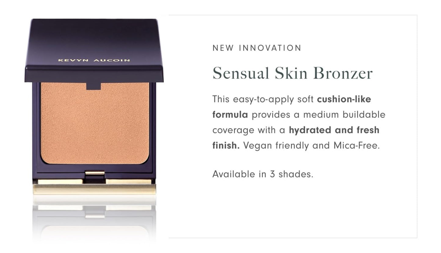 Kevyn Aucoin Sensual Skin Bronzer, Dawn - Light (golden tan warmth for fair to light skin tones): Get a sun-kissed glow. Cream-to-powder formula