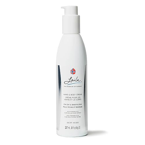 Geir Ness Laila Hand & Body Cream - Skin Moisturizing and Nourishing Formula for Soft and Smooth Hands - Vitamin A & E, Aloe Vera and Honey Extract