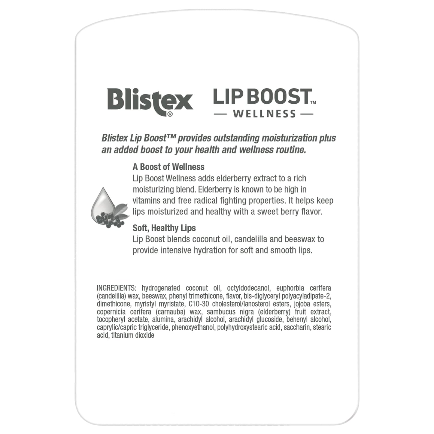 Blistex Lip Boost Wellness Intensive Hydration Elderberry Moisturizer