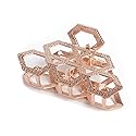 Women Vintage Metal Hair Jaw Clips Hair Clamp Hair Claw Hairpin Accessories (Rose gold)