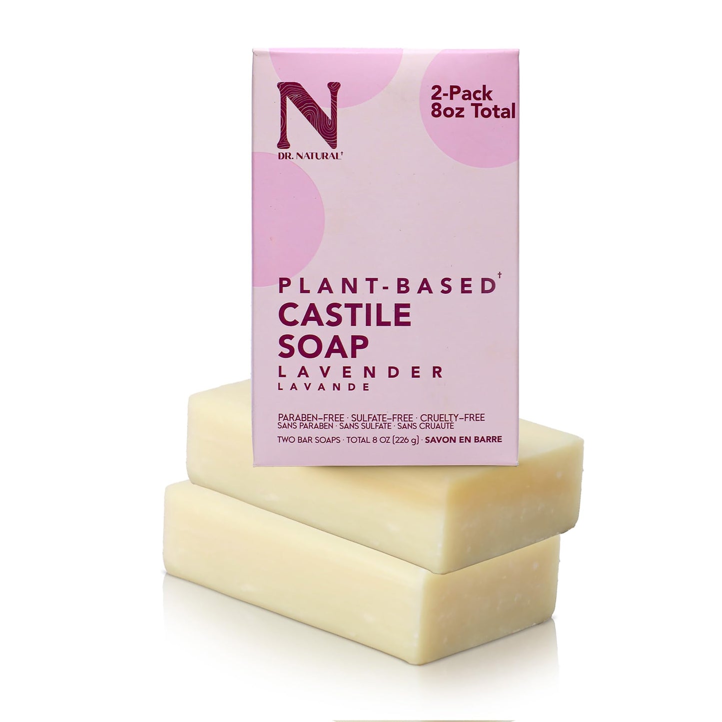 Dr. Natural Castile Bar Soap, Lavender, 4 Pcs Beauty & Personal Care Dr. Natural