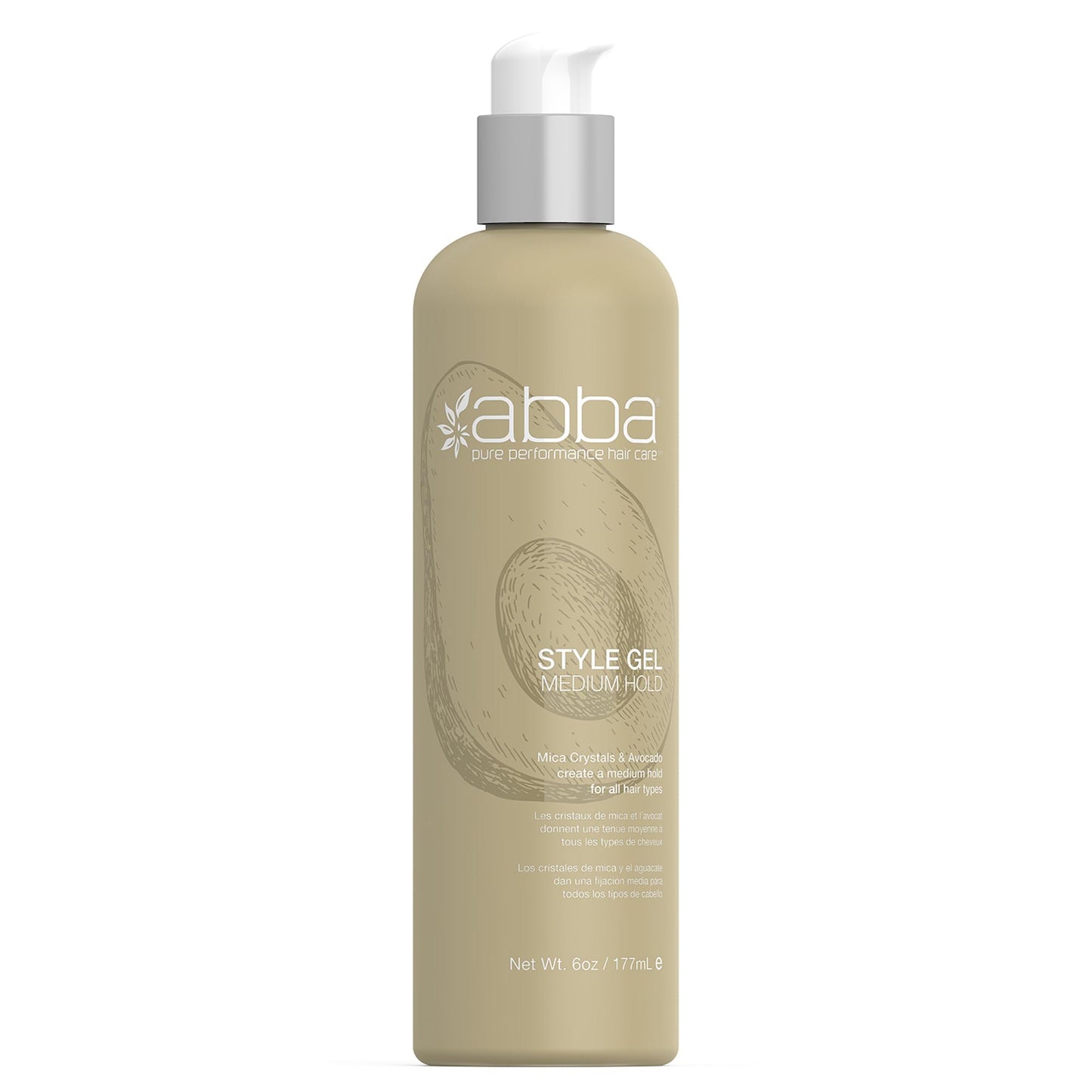 ABBA - Pure Style Gel Medium Hold - Mica Crystals & Avocado, 6 fl oz