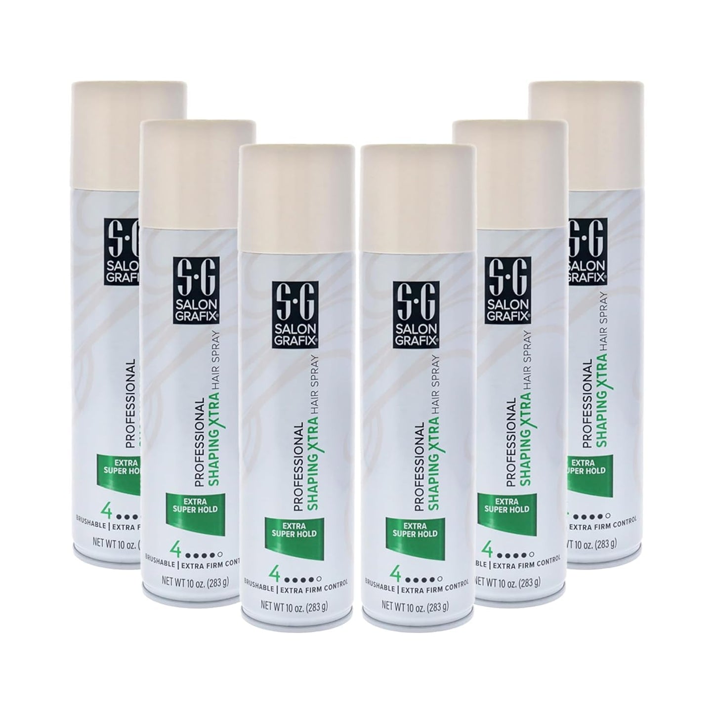 Salon Grafix Shaping Hair Spray - Brushable and Freshly Scented Hairspray for Women and Men - Professional Quality Result - Extra Super Hold - 6 pc