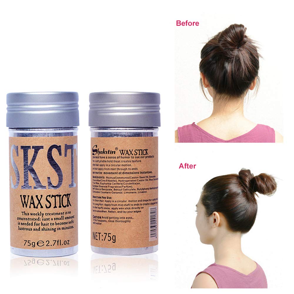 KlsyChry Hair Styling Wax Stick for Hair Slick Stick Hair Line Smooth Hair Pomade Gel Stick Non-greasy Styling Cream for Flyaways Edge Control & Frizz