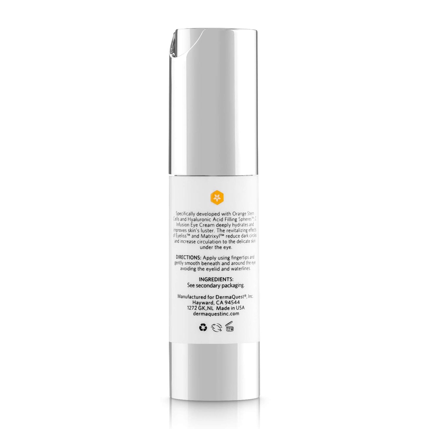 DermaQuest C Infusion Hydrating Revitalizing Eye Cream - Eye Bags Reducer, Eye Puffiness Treatment & Under Eye Cream For Dark Circles (0.5 oz)