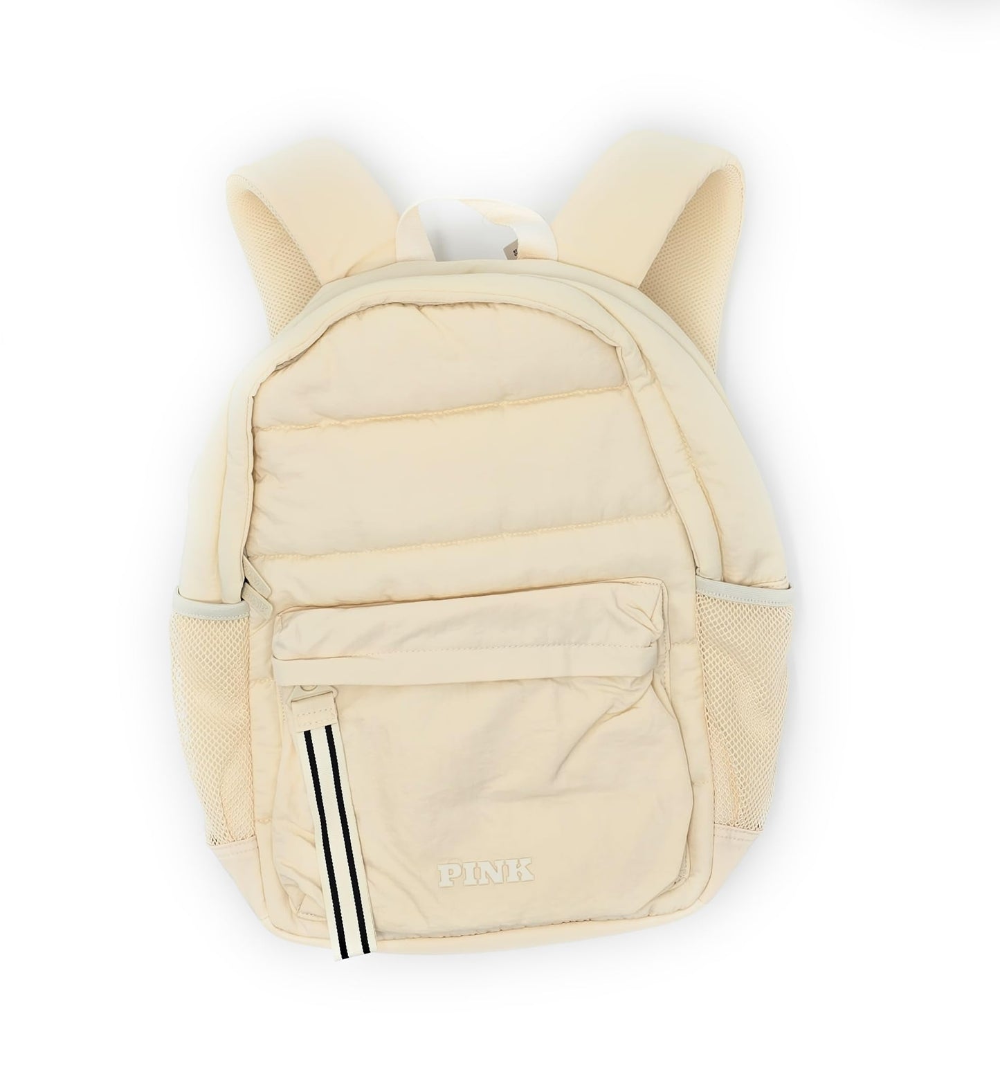 Victoria's Secret PINK Quilted Puffer Backpack (Off-White)