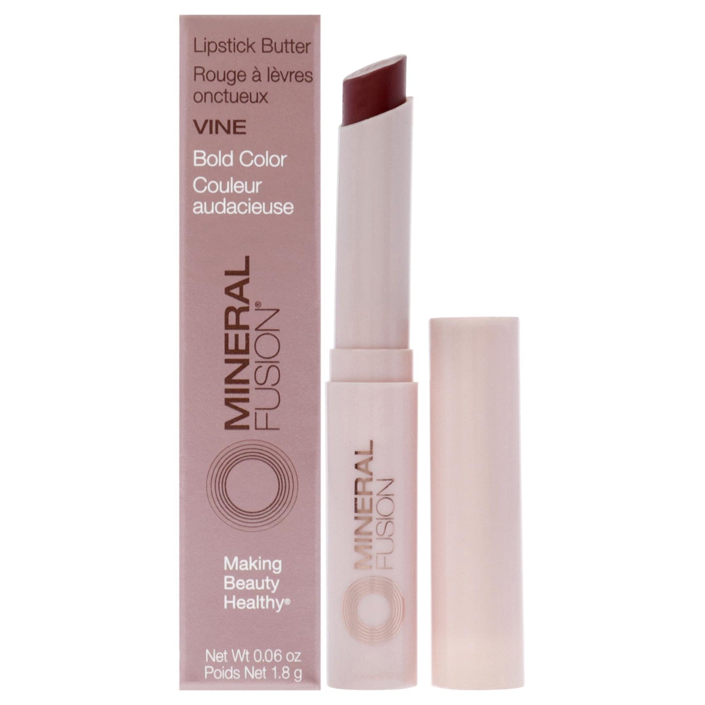 Mineral Fusion, Lipstick Butter Vine, 0.06 Ounce