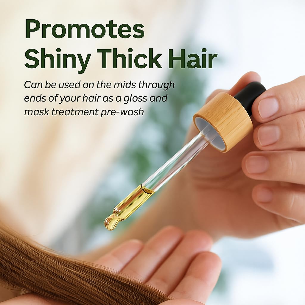 Lia Organics Hair Growth Oil - Organic, Vegan, cruelty free - Rosemary oil, castor oil, pumpkin seed oil, amla oil etc. For thick healthy hair, 1.70