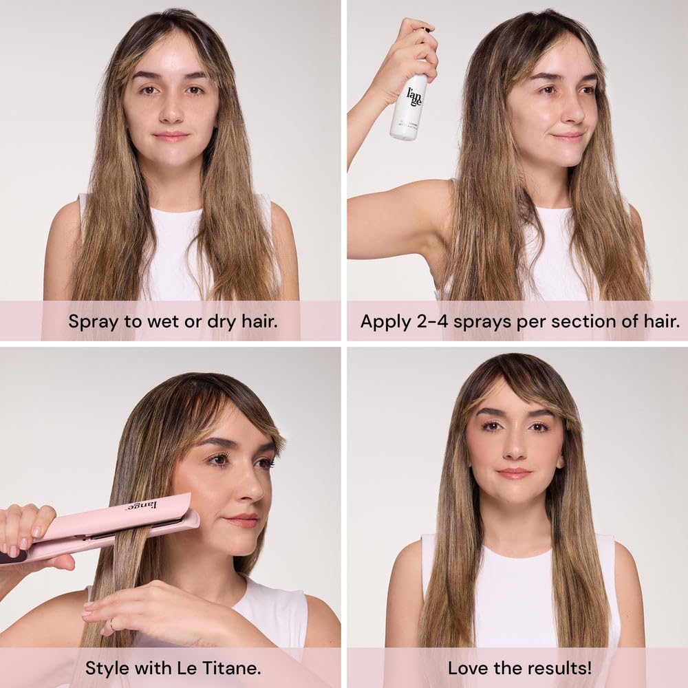 L'ANGE HAIR Thermal Agent Heat Protectant Spray | 450°F Heat Protection Spray for Hair | Controls Frizz, Enhances Shine & Volume | Safe