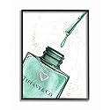 Stupell Industries Makeup Nail Polish Brush Cyan Drip Fashion Design Framed Wall Art, Multi-Color