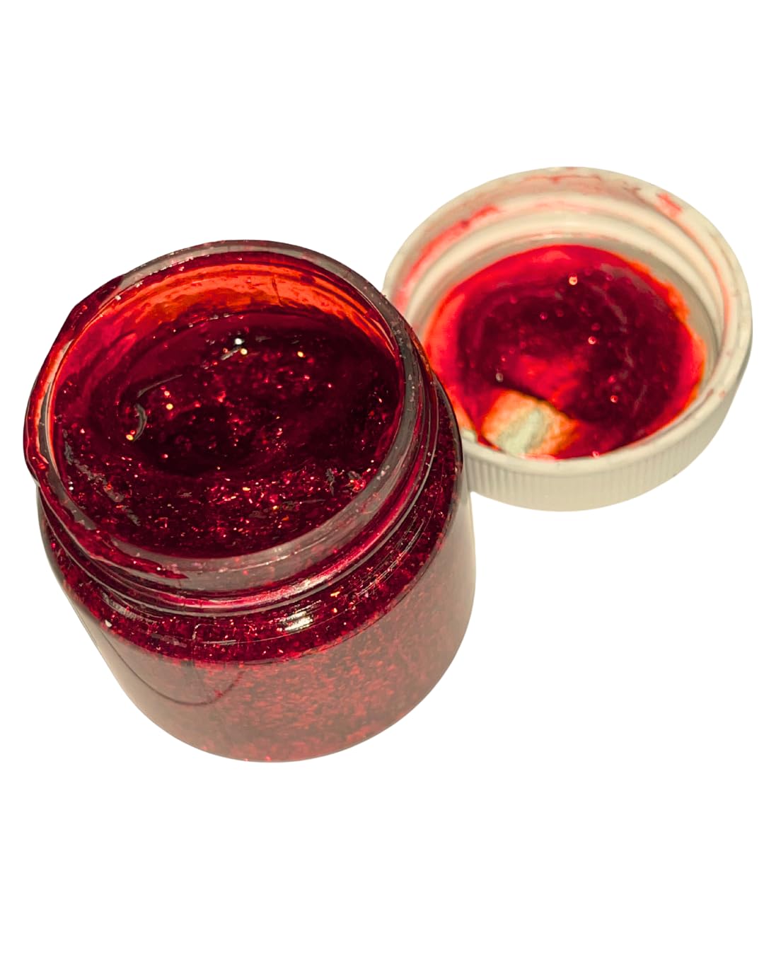 Sparkling Red Glitter Fake Blood - 1 oz | Realistic Halloween Costume Makeup for Gory Effects and Special Effects, Beauty in Glitter Infused Halloween