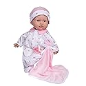 JC Toys La Baby Caucasian Baby Doll Set - 11 Inch Soft Baby Doll | Washable |Removable Pink Outfit w/ Hat & Blanket | For Children 12 Months +