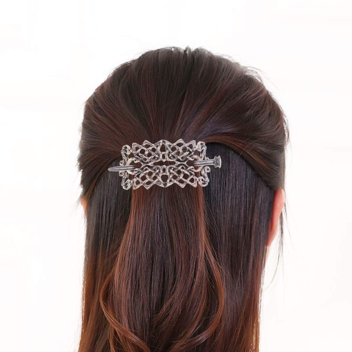 Viking Knot Hair Clips Alloy Retro Hair Slide Barrettes Hair for Long Hair