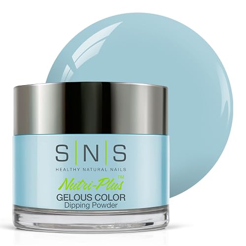 SNS Nail Dip Powder, Gelous Color Dipping Powder - Cashmere Cardigan (Baby Blue/Pastel, Cream) - Long-Lasting Acrylic Nail Color & Polish Lasts 14 Beauty & Personal Care SNS Healthy Natural Nails