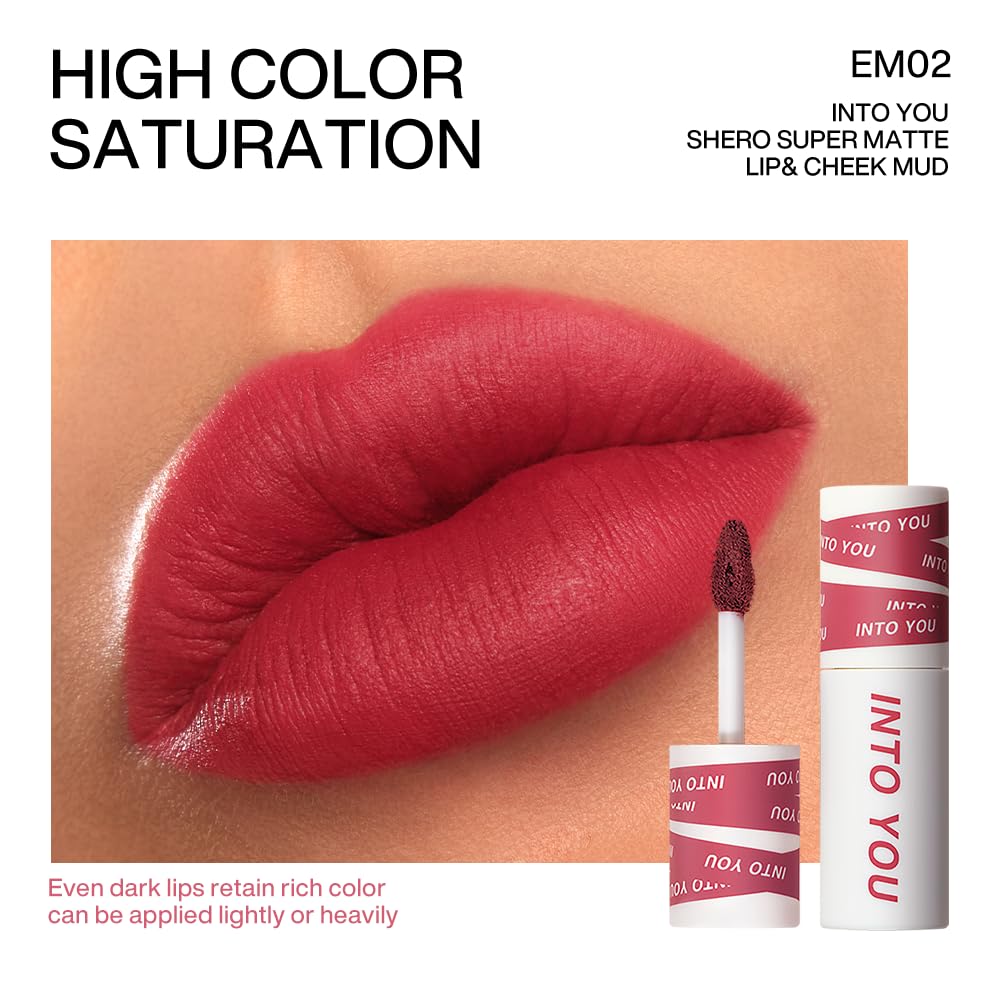 INTO YOU Matte Lipstick, Super Stay Lip Clay for Women, Waterproof, Long Lasting Lip Stain, High Impact Lipcolor with Lightweight Lip Mud Texture