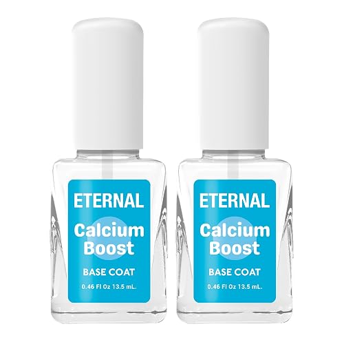 Eternal Calcium Gel Nail Builder 13.5mL Base Coat Nail Polish | Clear Nail Polish for Nail Care & Nail Strengthener for Thin Nails and Growth | Fast Beauty & Personal Care Eternal