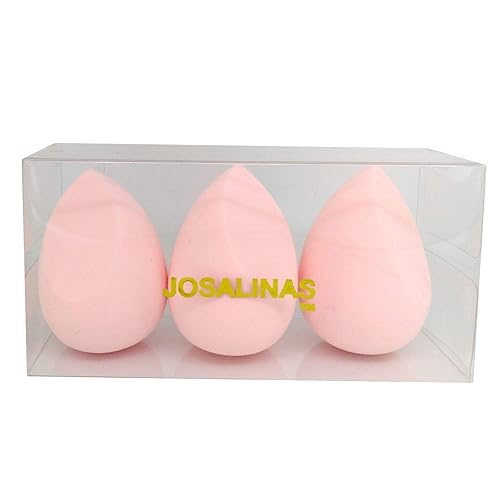 JOSALINAS Makeup Blenders Sponges 3 Pack for Foundations, Powders & Cream Blending, Pink