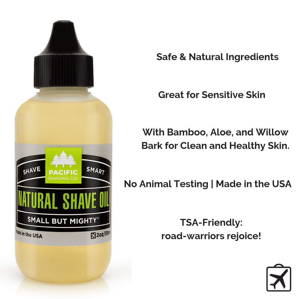 Pacific Shaving Company Natural Shaving Oil, 2 oz 6 Pack