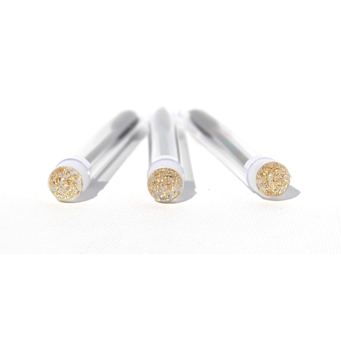 Lash Brush Wands | 20 Pack | Eyelash Extension Supplies | Disposable Lash Spoolie Brush | Gold Fleck Design