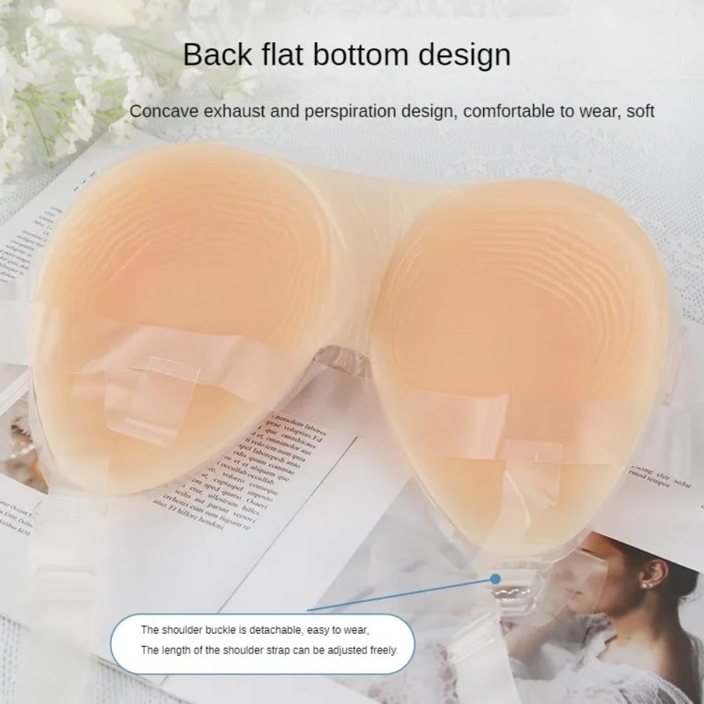 MSZDYGT Silicone Breast,Pseudo Niang Breast,Dress-up Artifact,3D Reverse Model Fake Chest Silicone Breast,Role Playing Props,Makeup,Dance Party